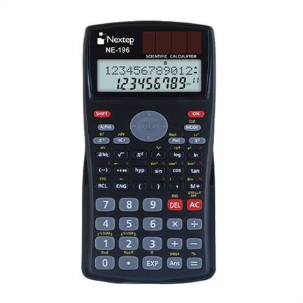 Calculadora Científica Nextep NE-196 10+2 Dígitos Doble línea - 240 Funciones  Solar/Batería