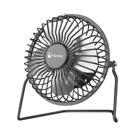 Mini Ventilador de Escritorio Nextep NE-690 metálico  color gris  con conexión de USB -