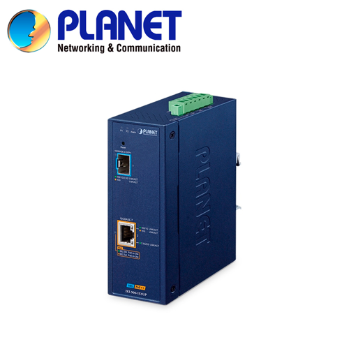 Convertidor de medios poe industrial administrable planet ixt-900-1x1up
/ 1 puerto rj45 poe++af/at/bt 100m/1/2.5/5/10gbps / 1 puerto optico sfp+ 100m/1/2.5/10gbps / lfp snmp / vlan nms / alimentacion 12-54vcd / montaje din-rail/pared / temperatura operacion -40 - 75 grados celsius