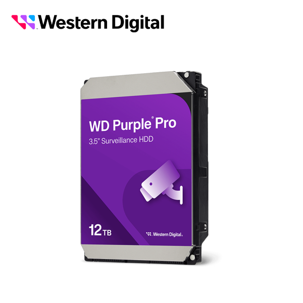 Disco duro dd 12tb sata wd purple pro wd122purp 24/7 optimizado para videovigilancia sata iii 6gb/s 7200 rpm wd pro cache 512mb compatible con nas qnap