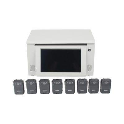 Kit de descarga simultanea para Bodycam | Estación de descarga XMRA8R3 | 8 X Bodycam  XMRR3