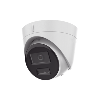 [SIN MARCA O LOGO][Dual Light] Turret IP 4 Megapixel / Lente 2.8 mm / 30 mts IR + 30 mts Luz Blanca / Micrófono Integrado / ACUSENSE Lite / Exterior IP67 / H.265 / PoE / ONVIF / Micro SD
