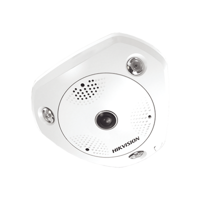 Fisheye IP 6 Megapixel / 180° - 360° / DEWARPING / WDR 120 dB / Uso en Interior / 15 mts IR / Entrada y Salida de Audio y Alarma / Múltiples Vistas  / MicroSD