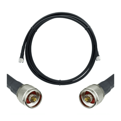 Jumper Coaxial de 50 Ohm con Cable Wilson-400 | Conector N Macho en los Extremos | 9.14 Metros (30 Pies) de Longitud.