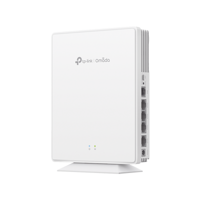 Punto de Acceso GPON Omada / WiFi 6 AX1800 / 1 puerto GPON / 1 Puerto FXS / 4 Puertos 10/100/1000 RJ45 / Wi-Fi 6 AX1800 / Mesh Omada / Configuración por Controlador o Stand-Alone / Para Montaje en Escritorio-Pared