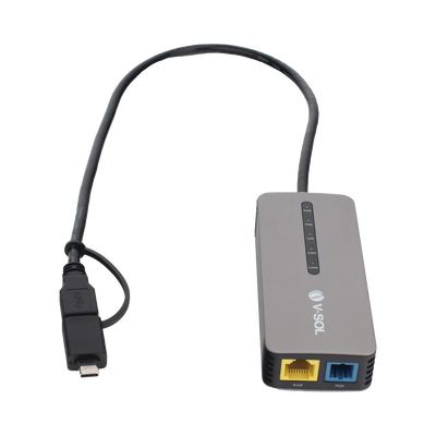 ONU Bridge Dual GPON/EPON USB Portátil / 1 puerto RJ45 2.5Gbps / 1 puerto USB
