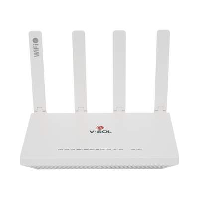 ONU GPON/EPON con Wi-Fi 6 AX1500 / 1 Puerto CATV / 4 Puertos Gigabit / Puerto PON SC/APC 