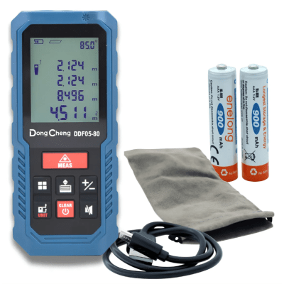 Distanciómetro Láser, Medidor Digital de Distancias de hasta 80 metros.