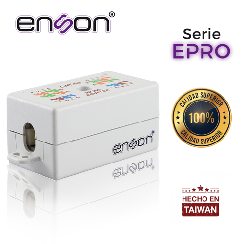 Cople utp enson epro-incop5e hilo a hilo cat5e ideal para unir de dos segmentos de cable utp sin terminar, requiere rematadora