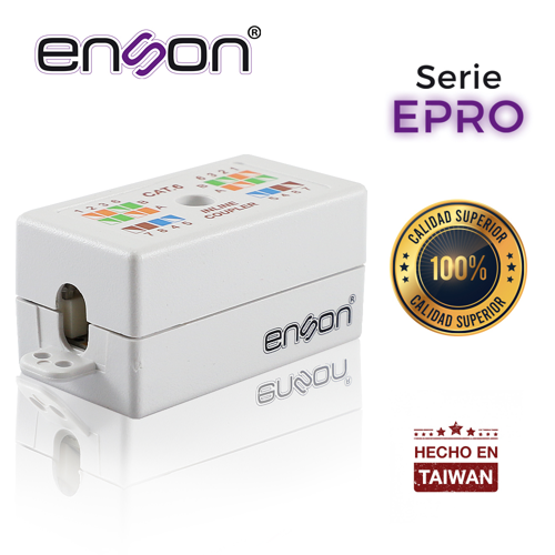 Cople utp enson epro-incop6 hilo a hilo cat6 ideal para unir de dos segmentos de cable utp sin terminar, requiere rematadora