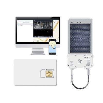 kIT Cerradura Inteligente GPS con Energía Solar / SolarGuardX 100 / Seguimiento de Activos LTE Cat-M1 / Desbloqueo por RFID BLE OTA / Impermeable IP67 / Detección de Movimiento / Batería 14400mAh / + EPCOMGPSANUAL + SIM500MB2Y 
