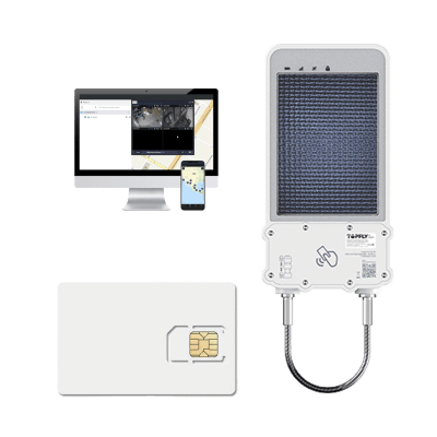 kIT Cerradura Inteligente GPS con Energía Solar / SolarGuardX 100 / Seguimiento de Activos LTE Cat-M1 / Desbloqueo por RFID BLE OTA / Impermeable IP67 / Detección de Movimiento / Batería 14400mAh / + EPCOMGPSCODE + SIM500MB2Y 