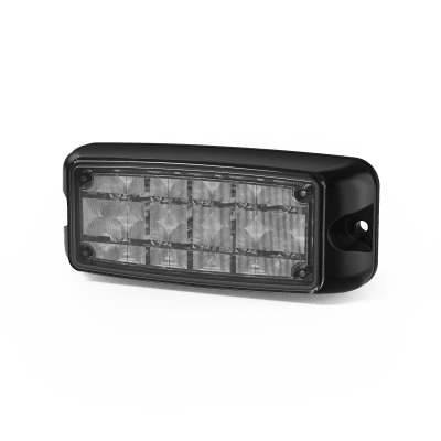 Luz de Advertencia de 5X2" 10 LED, Rojo/Azul, Bisel Negro, Lente Transparente