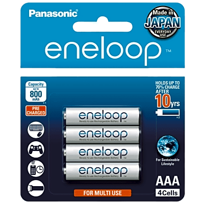 Batería Recargable AAA 1.2V ENELOOP / Ni-HM / Paquete de 4 Baterías