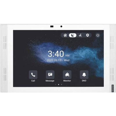 MONITOR COLOR BLANCO DE 10" IPS LCD / CERTIFICADO POR GOOGLE PLAY STORE / ANDROID 12 OS / WI-FI 6 / POE /  SIP / ENTRADAS DE ALARMA / ADMINISTRACIÓN 100 EN LA NUBE