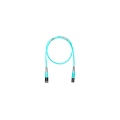 Jumper de Fibra Optica Multimodo 50/125 OM3, LC-SC Duplex, OFNR (Riser), Color Aqua, 15 Metros (49.21 Pies)