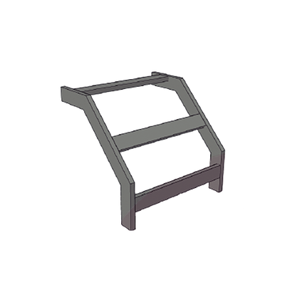 (CHCVET1X12EPK) CURVA VERTICAL EXTERIOR TUBULAR 1.5 DE PERALTE X 12 ANCHO PINTURA EPOX COLOR NEGRO, INCLUYE COPLe y tornilleria