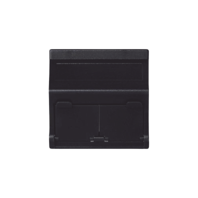 (KB80MD64/14) Placa Voz y Datos Inclinada con Guardapolvo y Adaptador Doble para RJ45 Keystone - Color Grafito