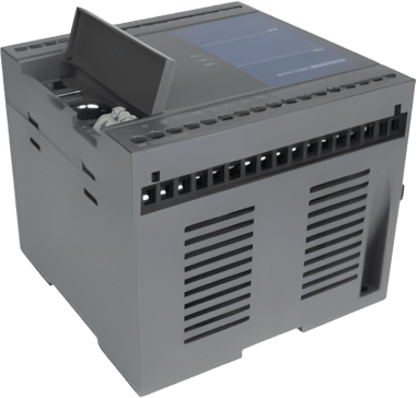 PLC Compacto Coolmay L01S-16MRT / Módulo CPU con Salidas Mixtas Relay + Transistor / 26 E/S (14DI+10DO+2AO) / 2 Salidas Analógicas 0-10V/0-20mA 12-bit / 4 Ejes 200kHz Pulso de Alta Velocidad / 4 Contadores 200kHz Alta Velocidad / RS485*2 + R