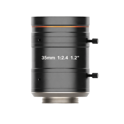 Lente FA para Machine Vision / 25 Megapíxeles / Distancia Focal 35 mm F2.4 / Montura C / Imagen Ø19.3 mm (1.2") / Distorsión 0.02% / Amplio Rango de Distancia de Trabajo / Compatible con Visible e Infrarrojo Cercano
