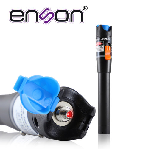 Localizador visual de fallas de fibra optica enson ens-vfl con entrada universal conector sc.