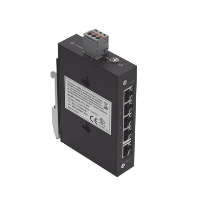 Switch Industrial ECO-Switch / 5 Puertos Gigabit 1000Base-T / Montaje Carril DIN / IP30 / -40°C a +70°C / Alimentación 12-48 VDC