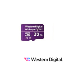 Tarjeta microsd serie wd purple 32gb wdd032g1p0c clase 10 u1 sobre escritura de hasta 16 tbw especial para videovigilancia