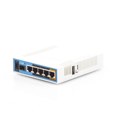 [RB962UIGS-5HACT2HNT]  (hAP ac) 5 Puertos Gigabit Ethernet, 1 Puerto SFP, 1 USB, WiFi Doble Banda 3x3 802.11ac, hasta 1W de potencia