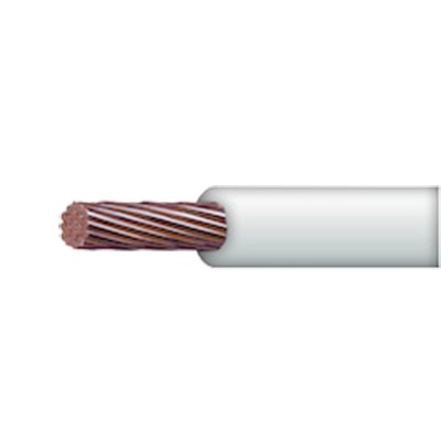 [SLY-304-WHT]  ( SLY305 ) Cable 10 awg  color blanco,Conductor de cobre suave cableado. Aislamiento de PVC, autoextinguible. (Venta por Metro)